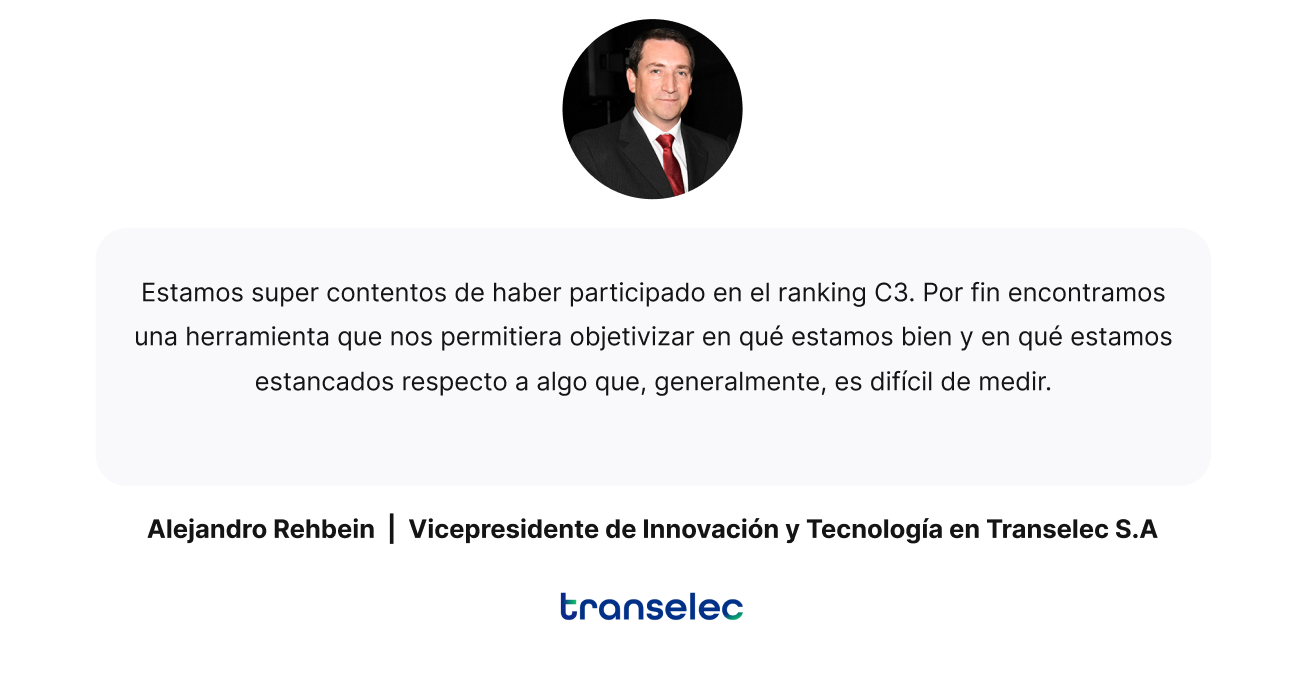 Alejandro Rehbein  |  Vicepresidente de Innovación y Tecnología en Transelec S.A