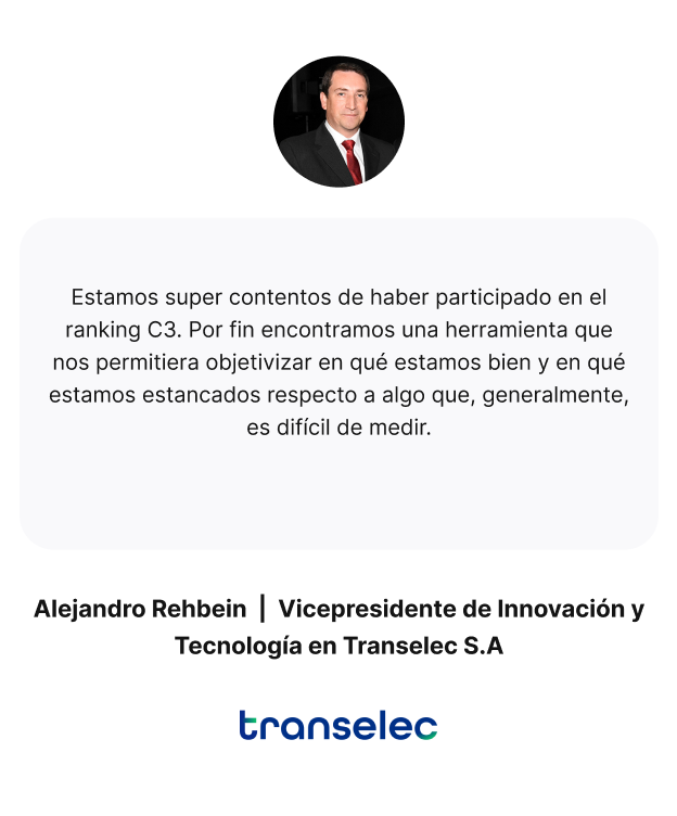 Alejandro Rehbein  |  Vicepresidente de Innovación y Tecnología en Transelec S.A