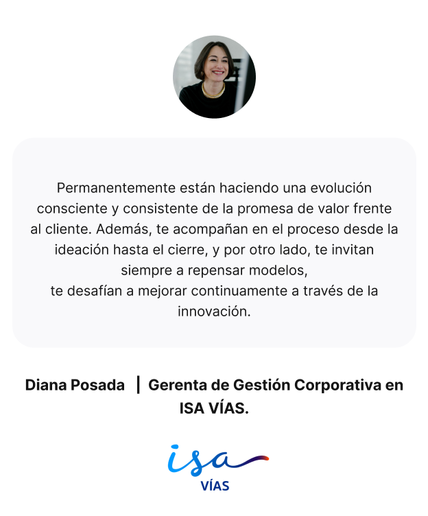 Diana Posada   |  Gerenta de Gestión Corporativa en ISA VÍAS.